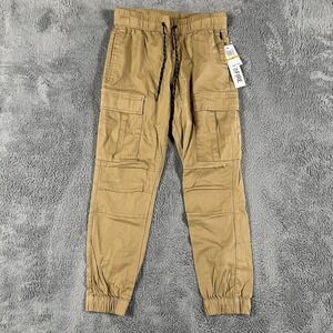 Ring of Fire Infantry Cargo Jogger Mens Small Khaki Stretch Tapered Leg RYB 1239